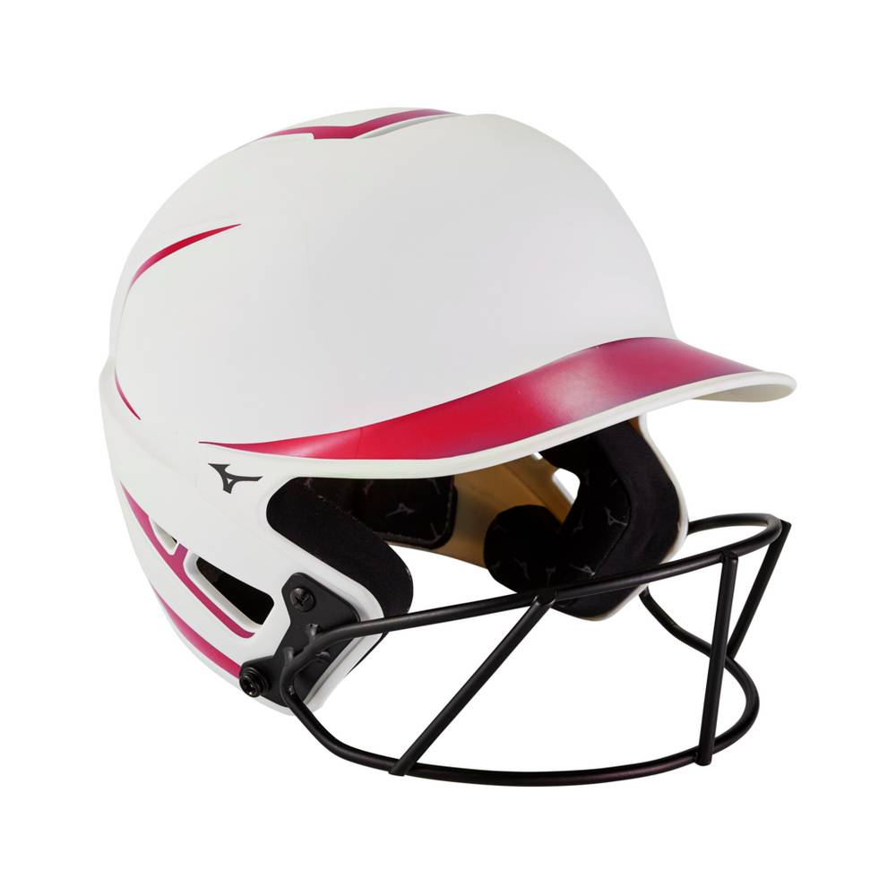 Mizuno F6 Fastpitch Softball Batting Női Sisak Fehér/Piros HTI410235